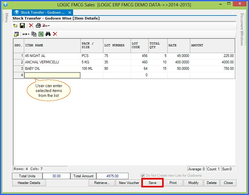 fmcg stock transfer godown wise item details 18